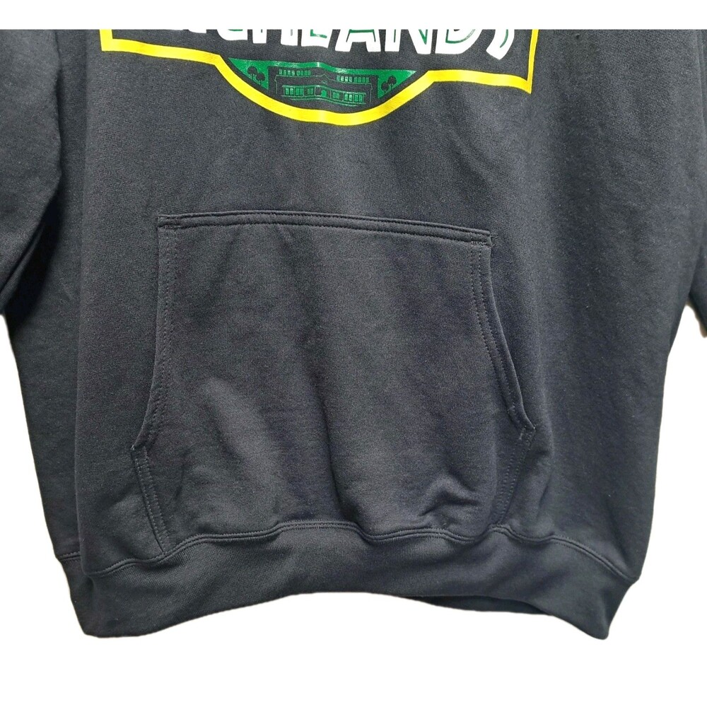 Port & Company Essential Fleece Black Pullover Hooded XL Sweatshirt GraphicPrint - Picture 3 of 8